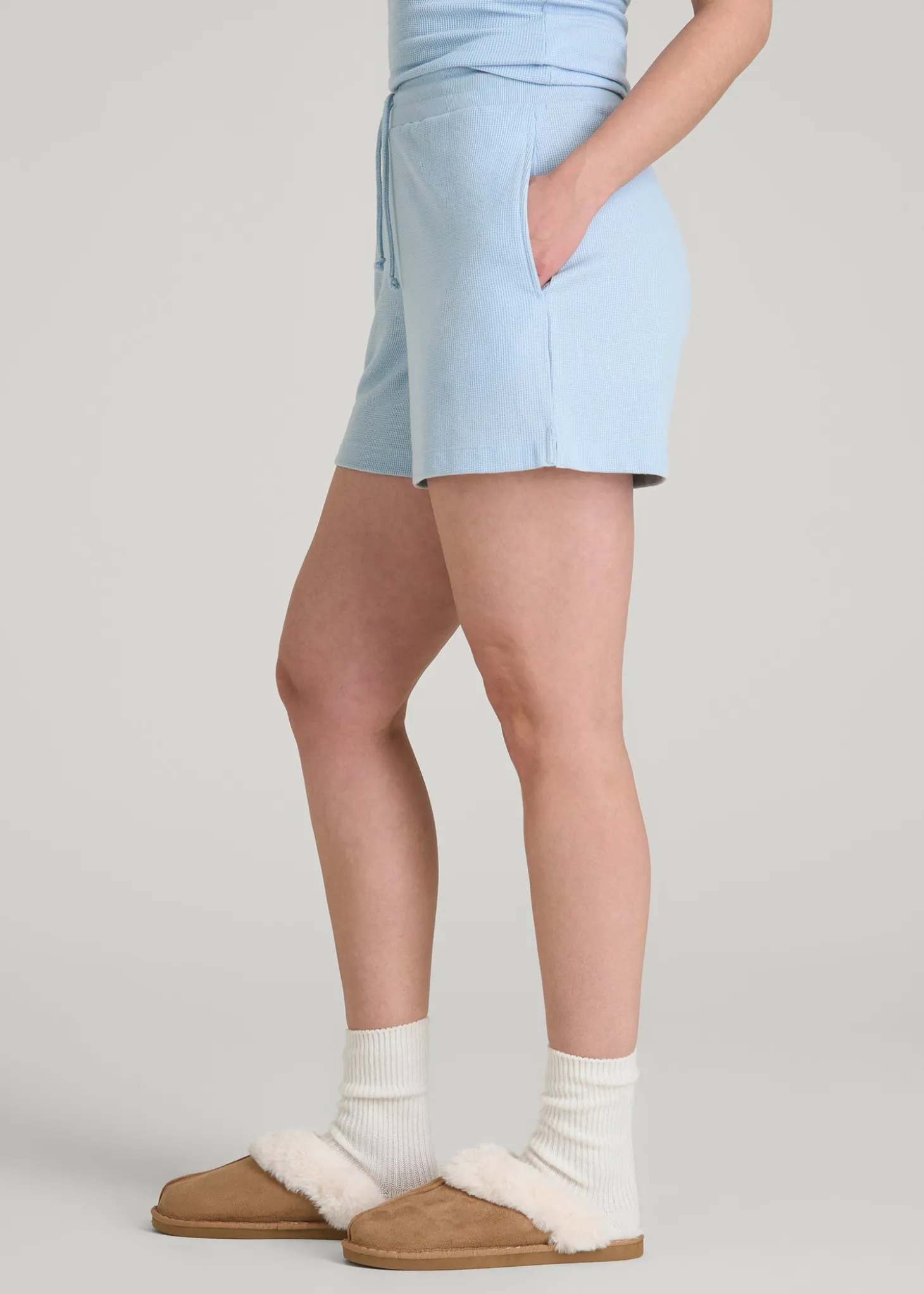 Waffle Sleep Shorts for Tall Women
