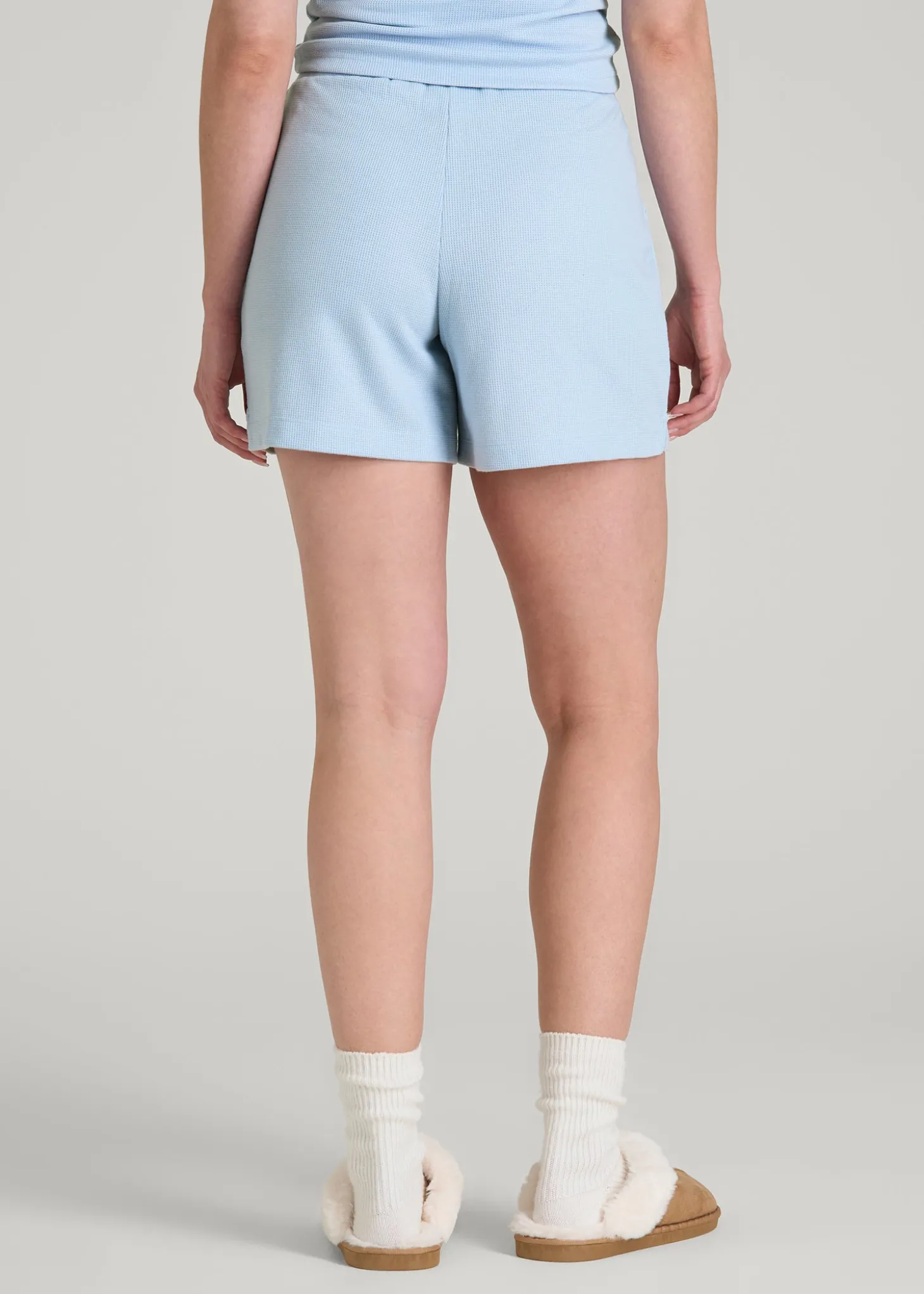 Waffle Sleep Shorts for Tall Women