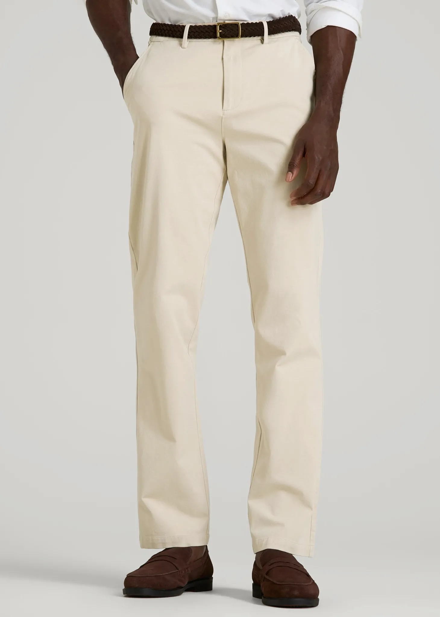 4 Way Stretch Commuter STRAIGHT Leg Chino Pants for Tall Men