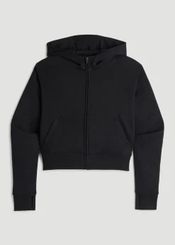 Wearever Fleece Cropped Zip-Up Hoodie for Tall Women