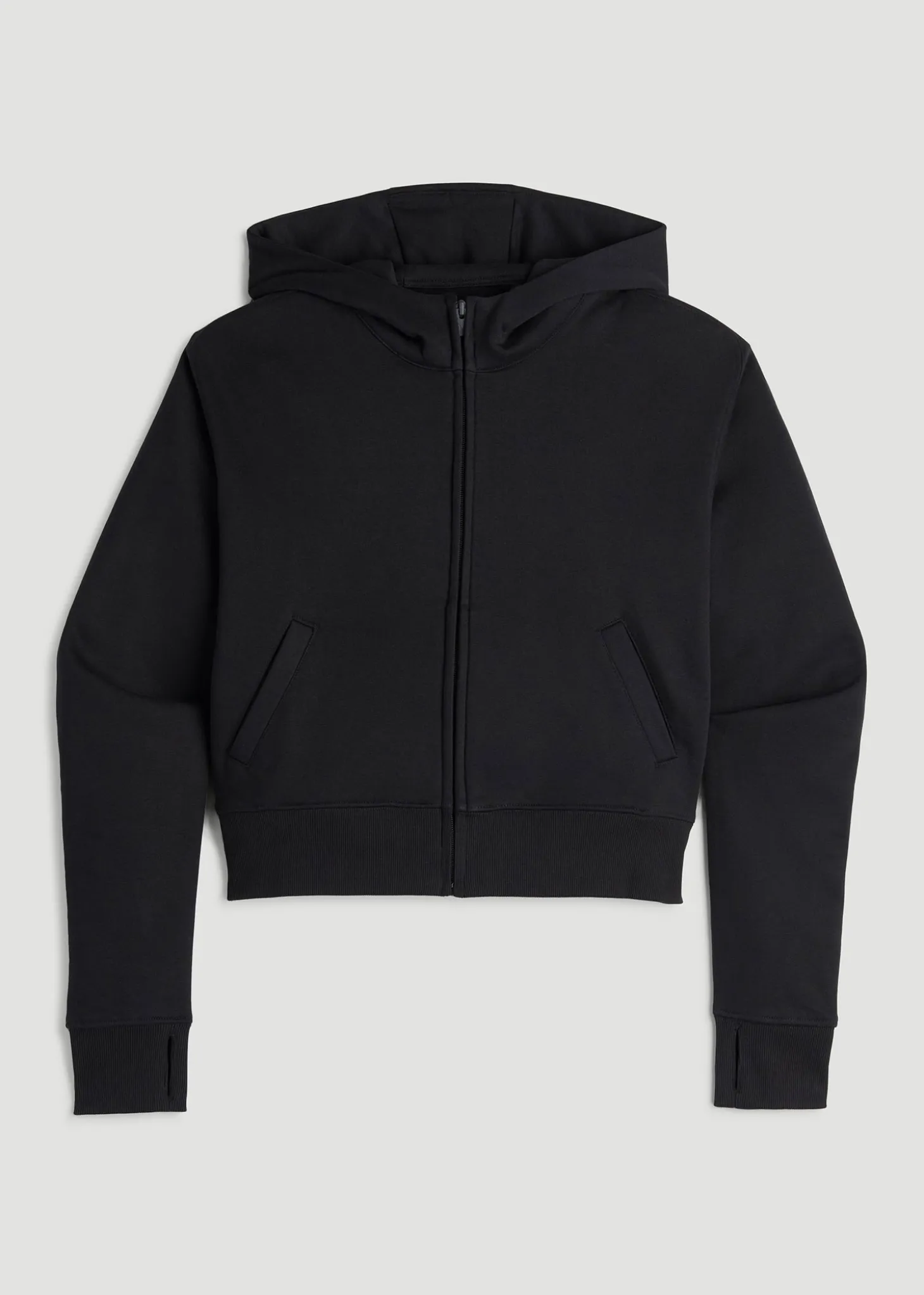 Wearever Fleece Cropped Zip-Up Hoodie for Tall Women