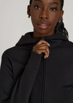 Wearever Fleece Cropped Zip-Up Hoodie for Tall Women