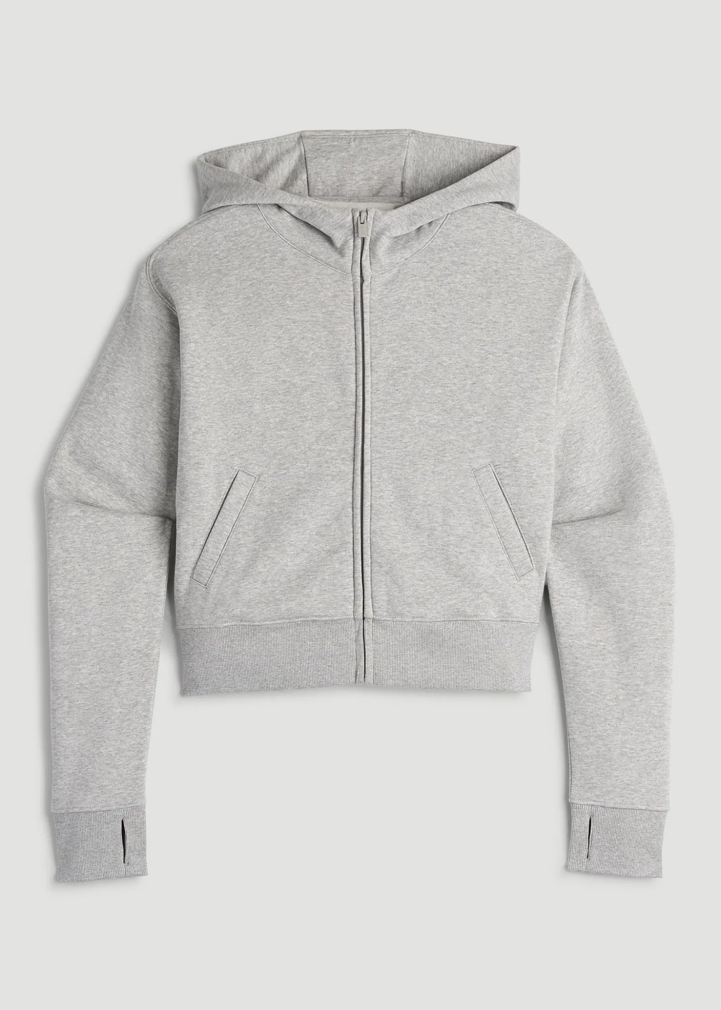 Wearever Fleece Cropped Zip-Up Hoodie for Tall Women