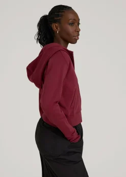 Wearever Fleece Cropped Zip-Up Hoodie for Tall Women