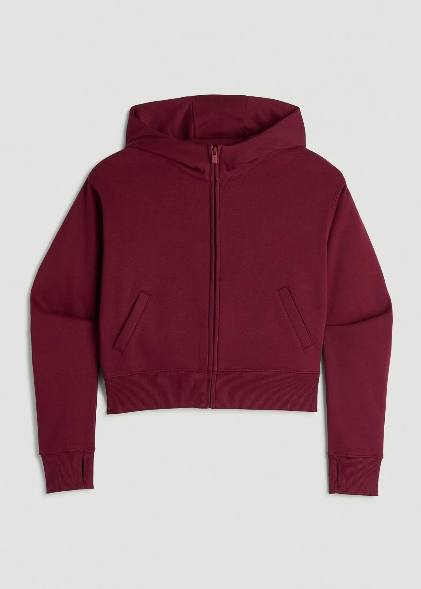 Wearever Fleece Cropped Zip-Up Hoodie for Tall Women