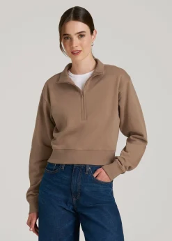 Wearever 2.0 Fleece Half-Zip Cropped Sweatshirt for Tall Women