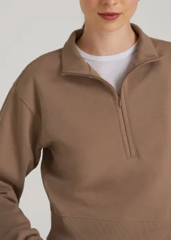 Wearever 2.0 Fleece Half-Zip Cropped Sweatshirt for Tall Women