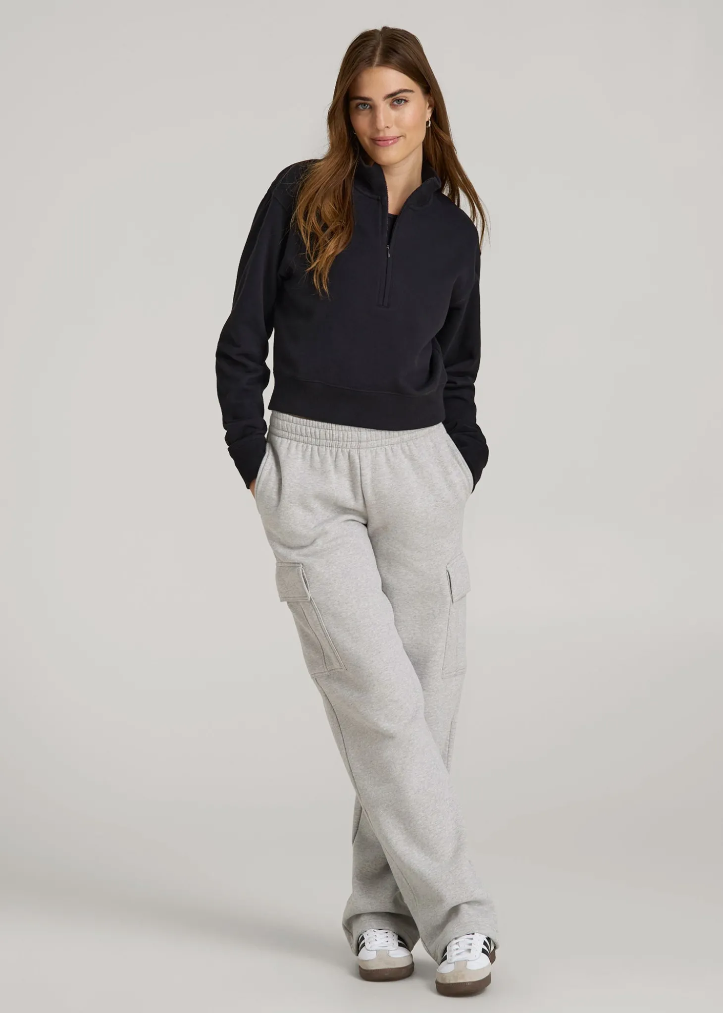 Wearever 2.0 Fleece Half-Zip Cropped Sweatshirt for Tall Women