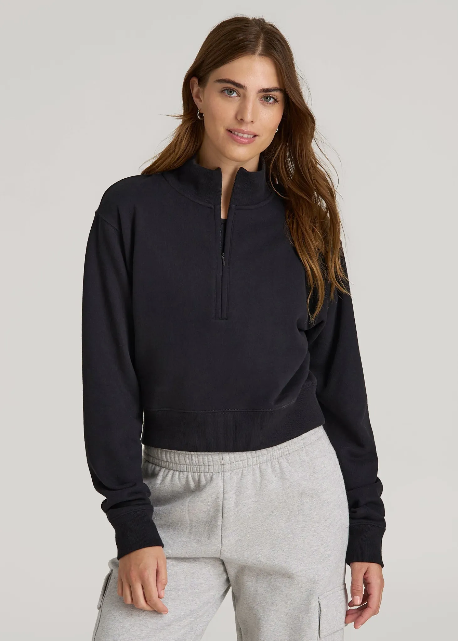 Wearever 2.0 Fleece Half-Zip Cropped Sweatshirt for Tall Women