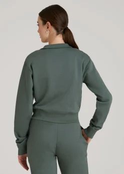 Wearever 2.0 Fleece Half-Zip Cropped Sweatshirt for Tall Women