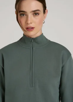 Wearever 2.0 Fleece Half-Zip Cropped Sweatshirt for Tall Women
