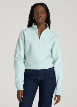 Wearever 2.0 Fleece Half-Zip Cropped Sweatshirt for Tall Women