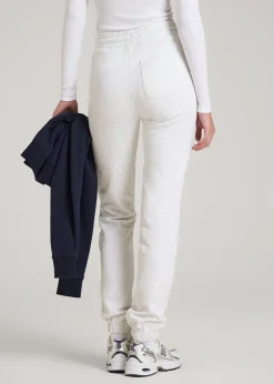 Wearever Fleece Slim Fit High-Waisted Garment Dye Sweatpants for Tall Women