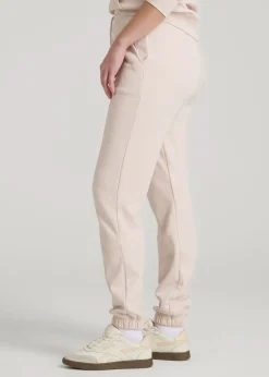 Wearever Fleece Slim Fit High-Waisted Garment Dye Sweatpants for Tall Women