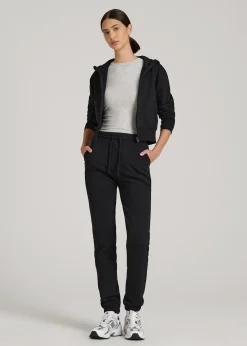 Wearever Fleece Slim Fit High-Waisted Garment Dye Sweatpants for Tall Women