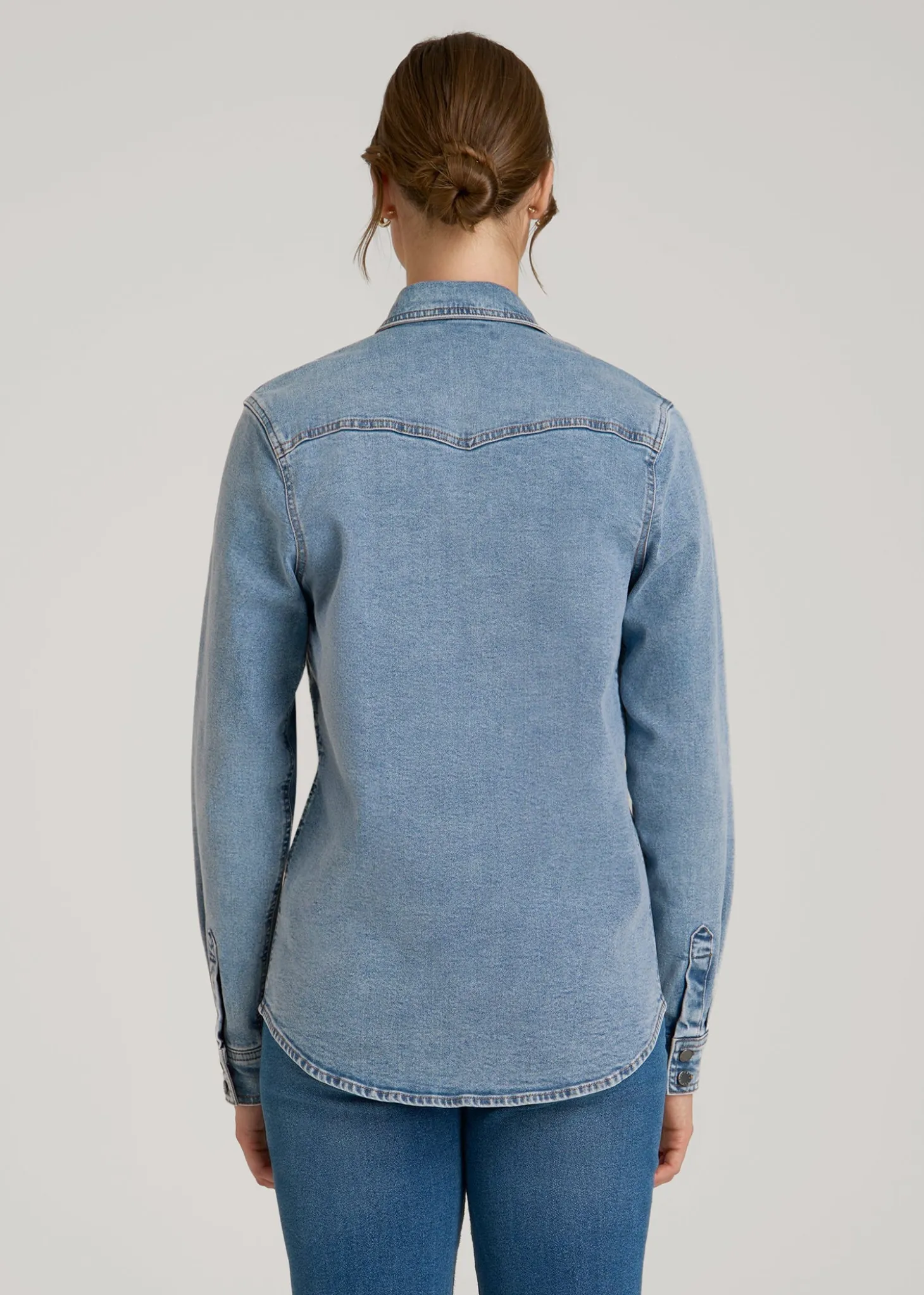 Western Denim Shirt for Tall Women