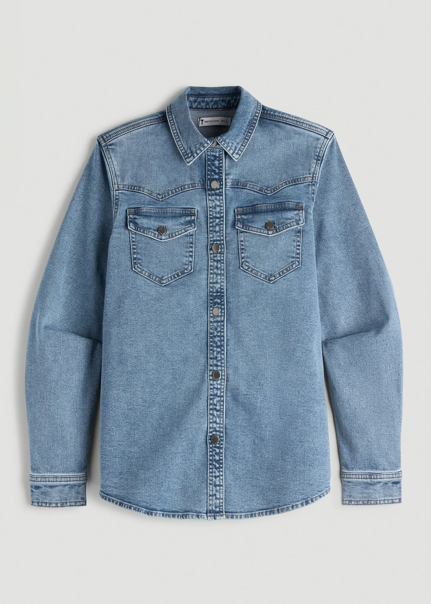 Western Denim Shirt for Tall Women
