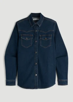 Western Denim Shirt for Tall Women