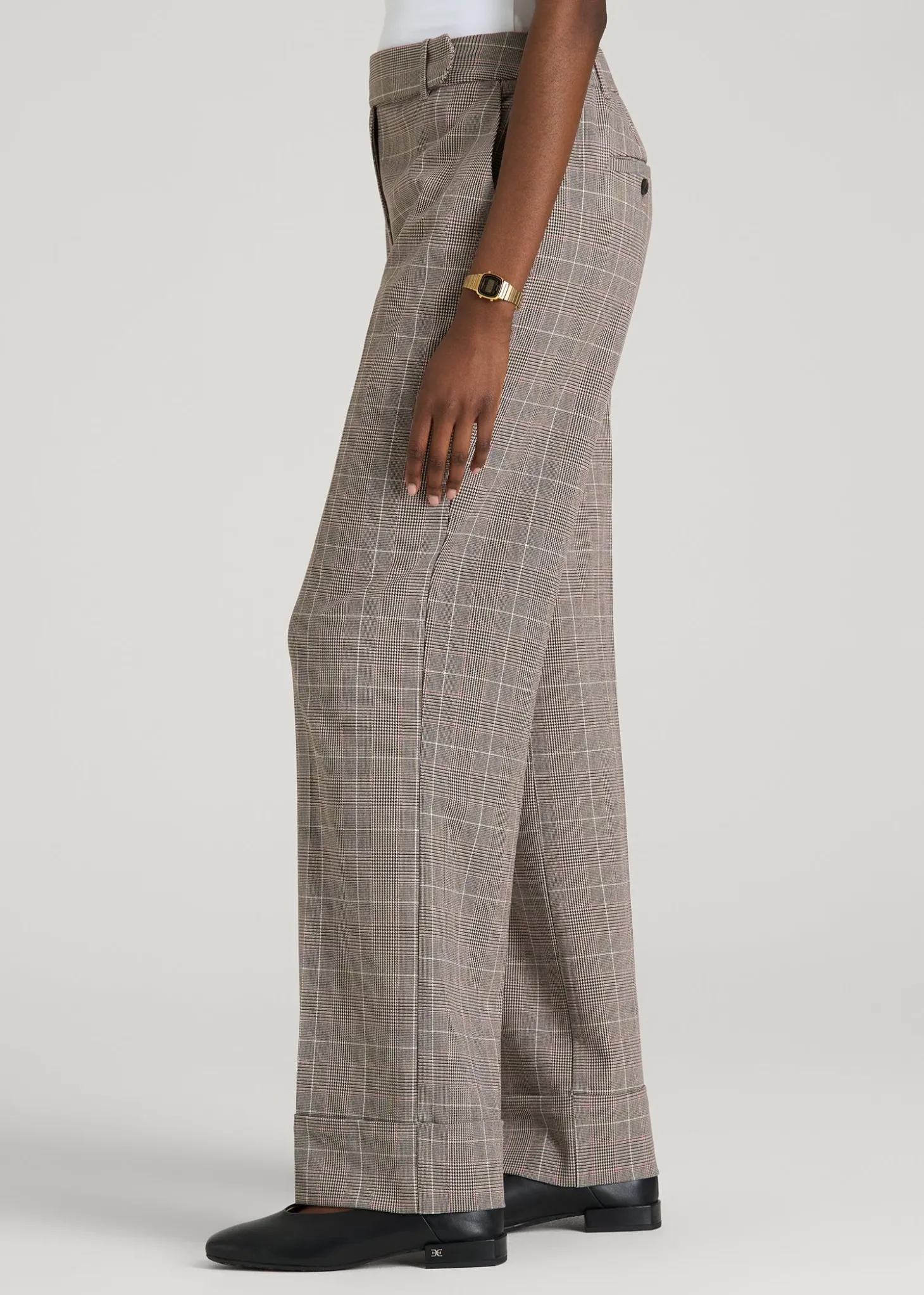 Wide-Leg Cuffed Pants for Tall Women