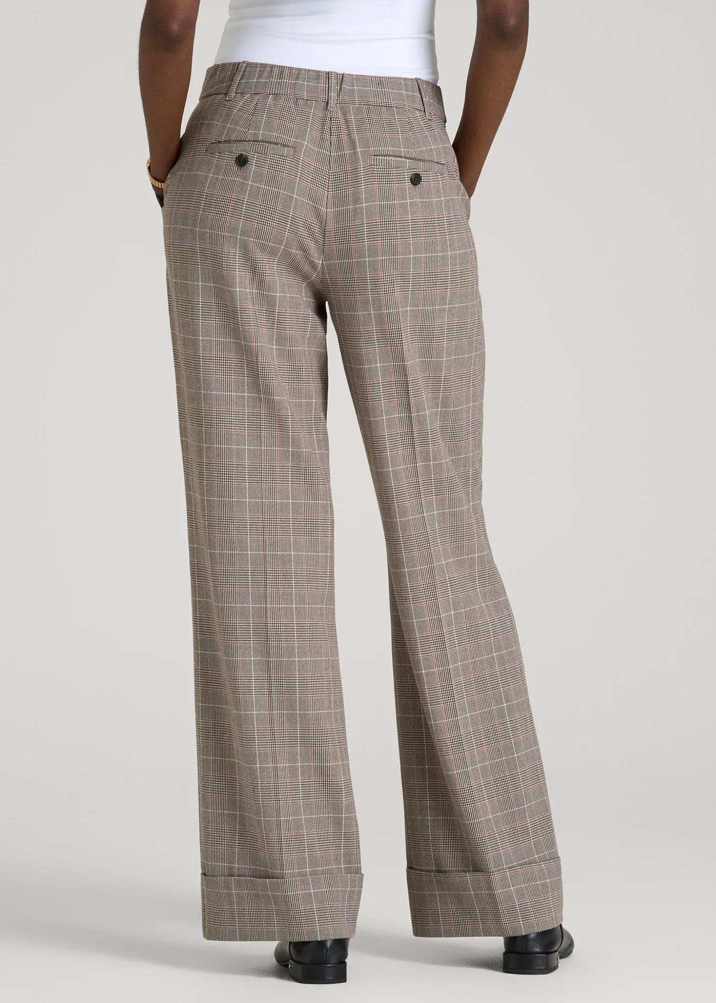 Wide-Leg Cuffed Pants for Tall Women