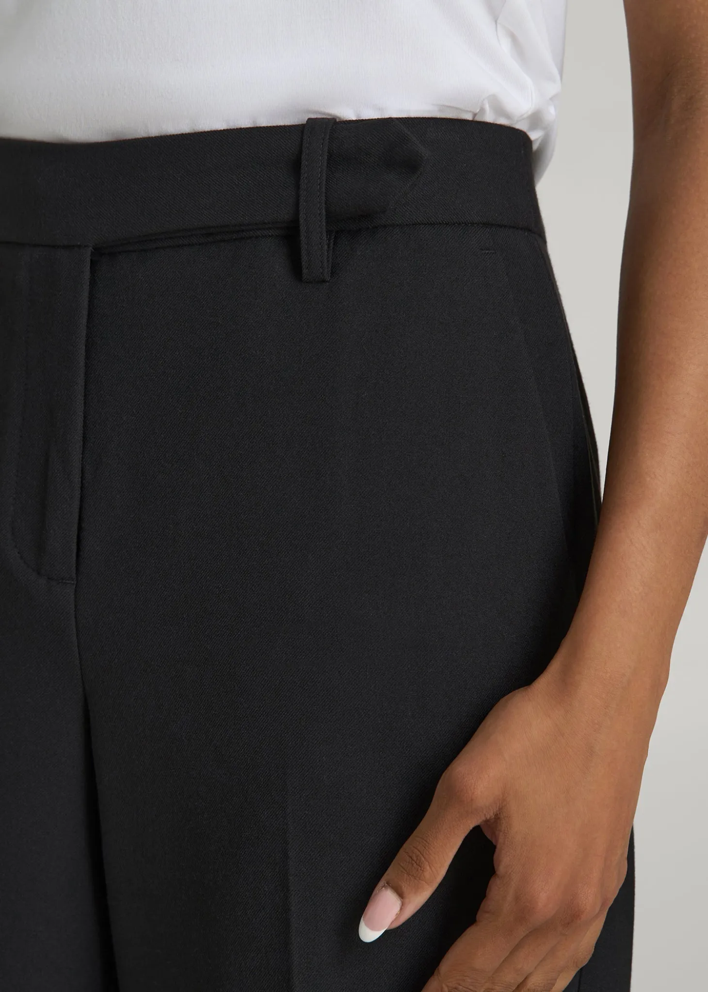 Wide-Leg Cuffed Pants for Tall Women