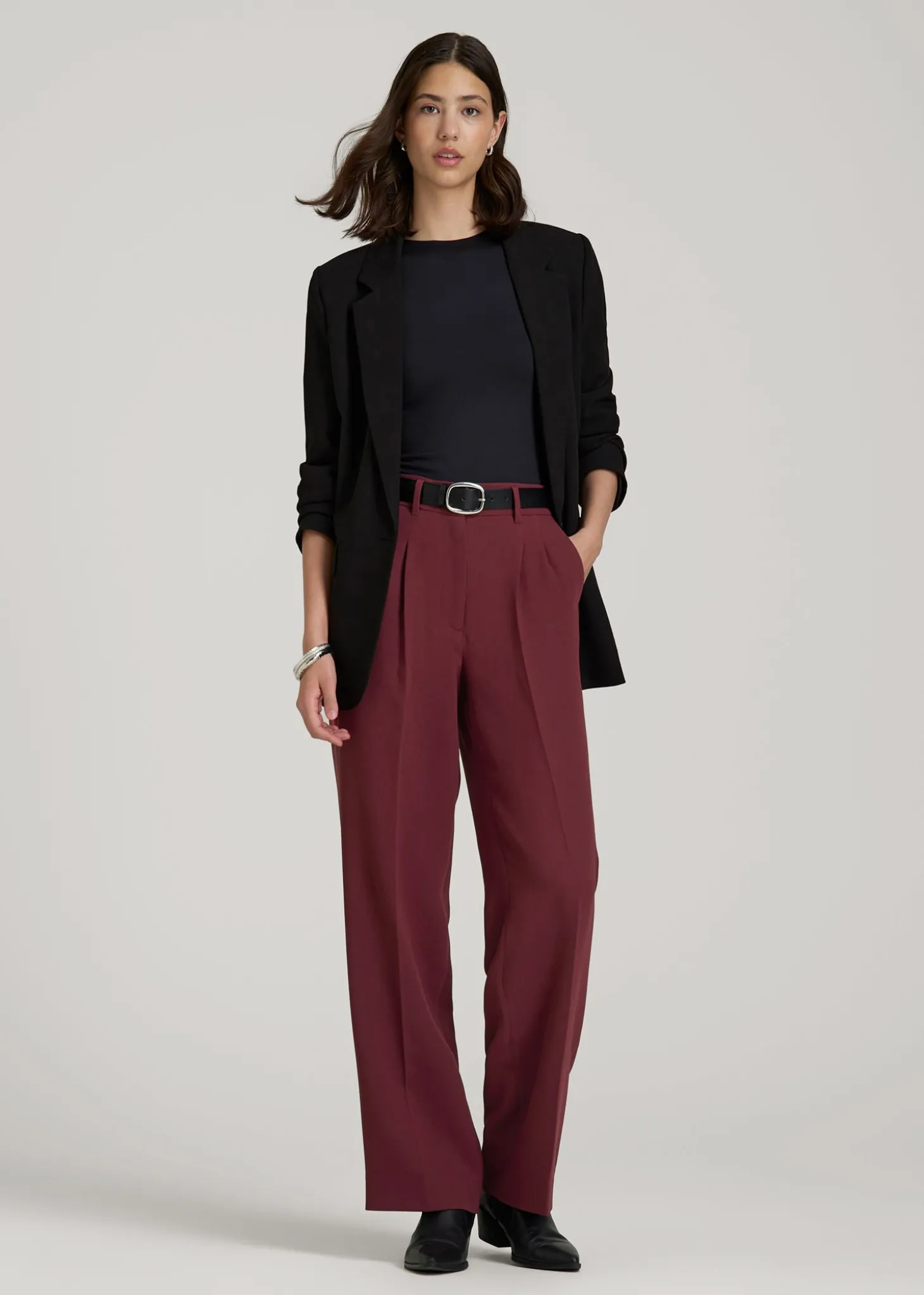 Wide Leg Pleated Dress Pants 2.0 for Tall Women