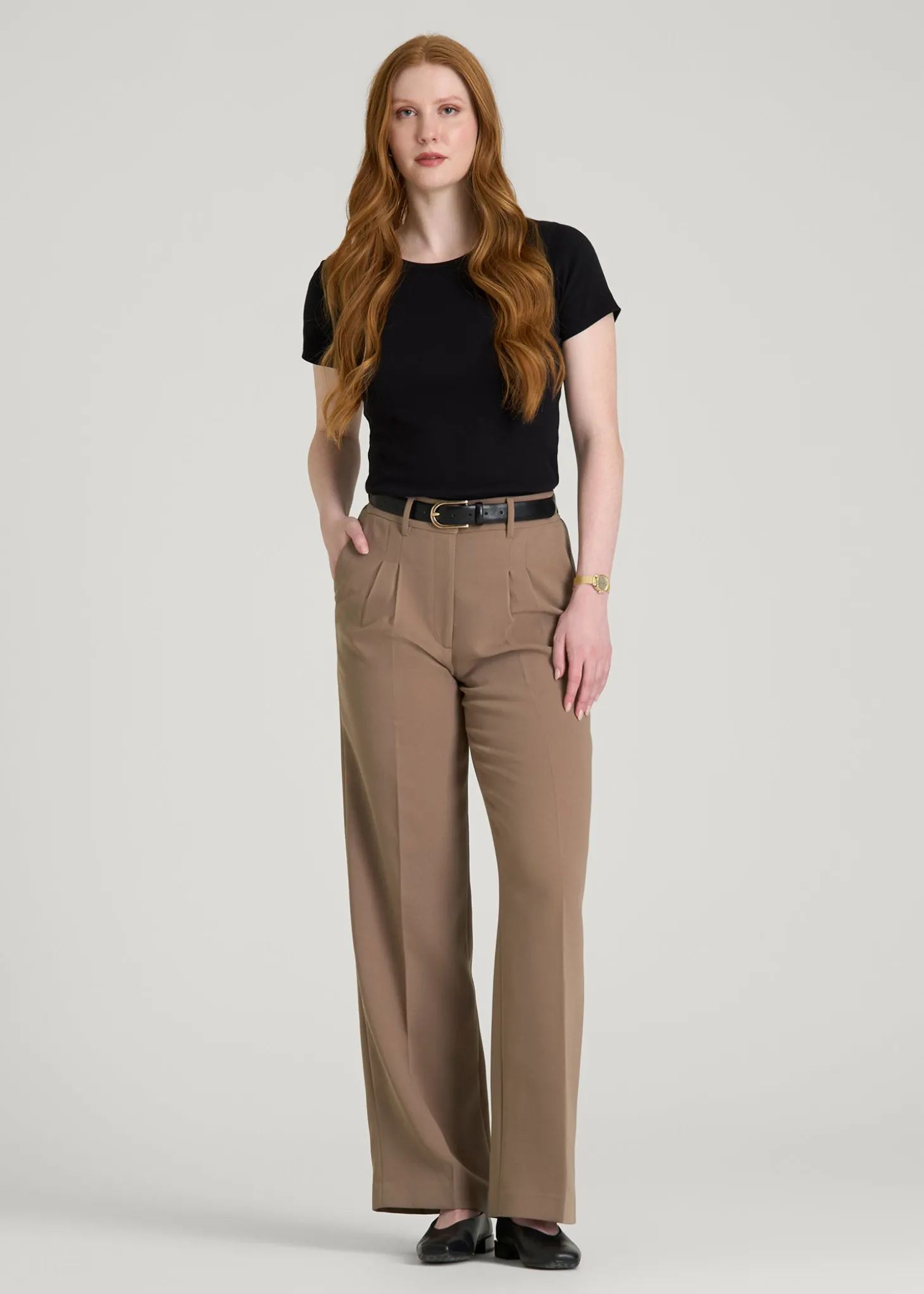 Wide Leg Pleated Dress Pants 2.0 for Tall Women