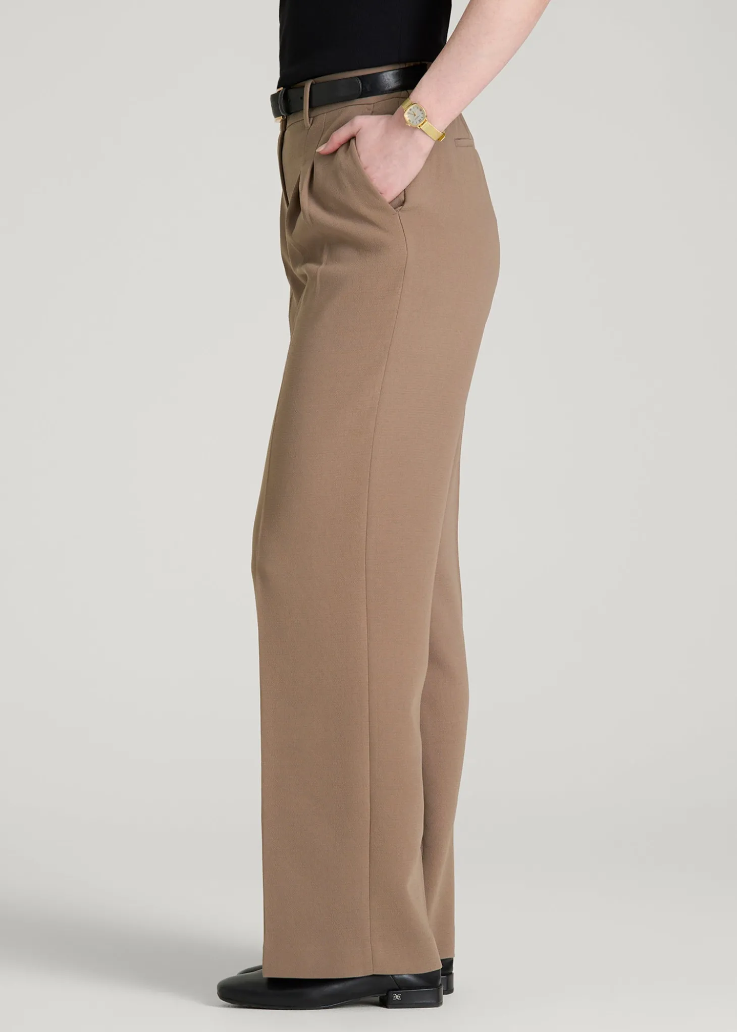Wide Leg Pleated Dress Pants 2.0 for Tall Women