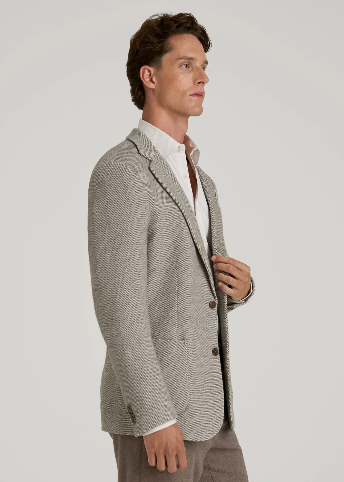 Wool Blend Blazer for Tall Men