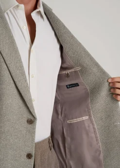 Wool Blend Blazer for Tall Men