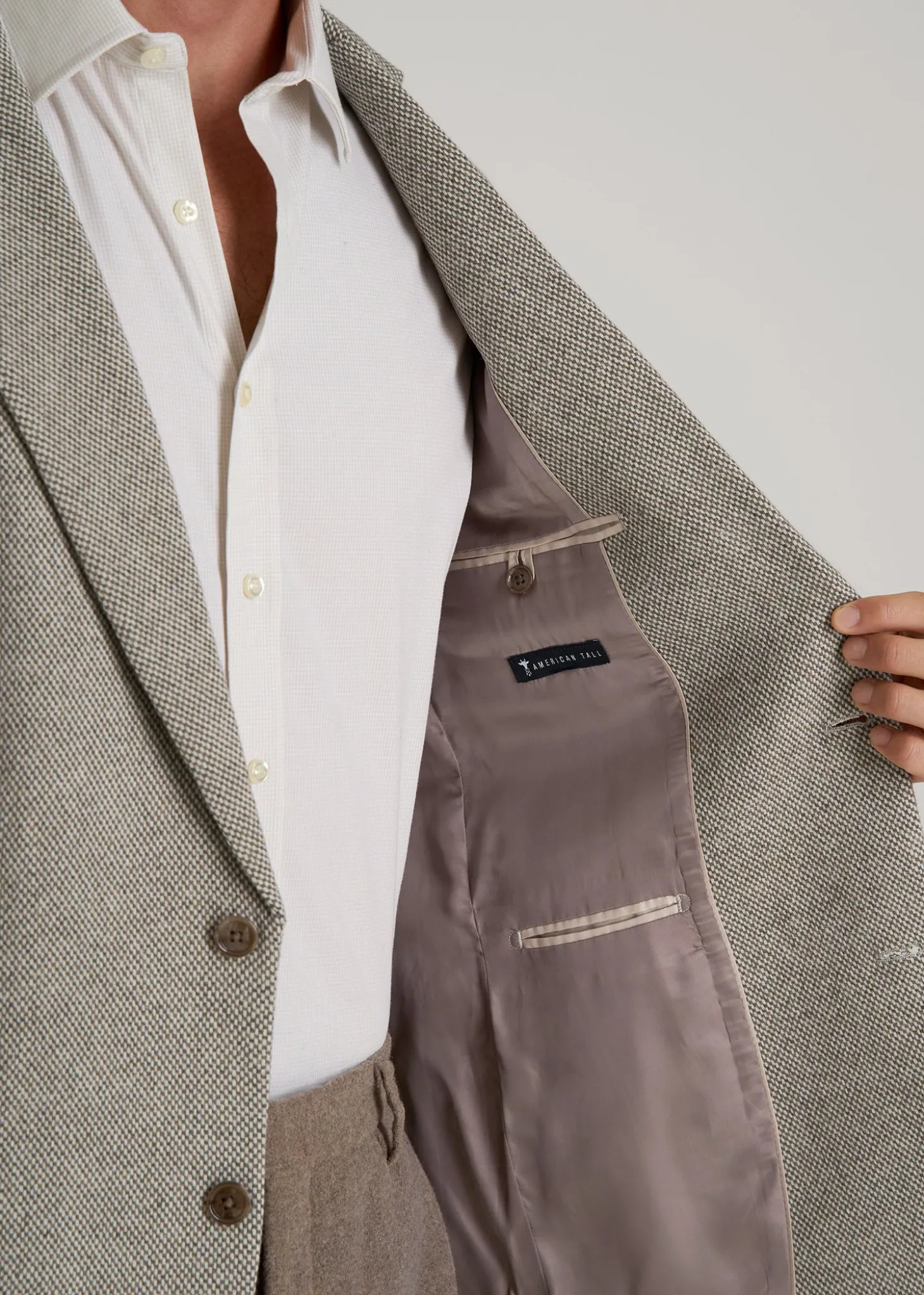 Wool Blend Blazer for Tall Men