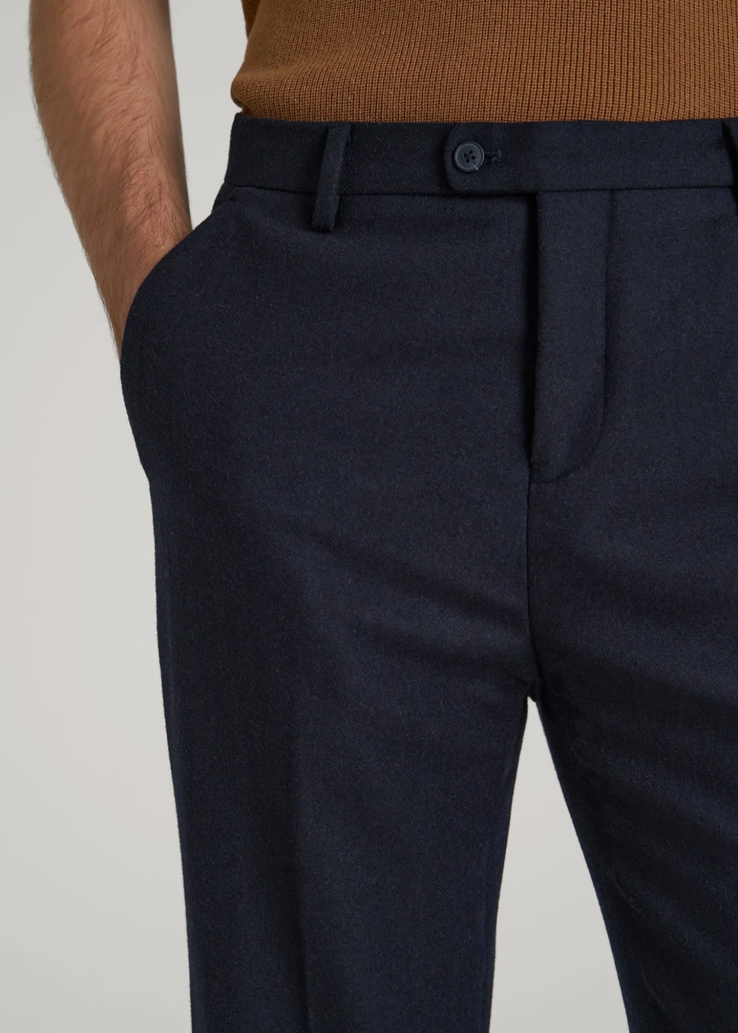 Wool Blend Dress Pants for Tall Men